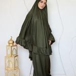 OLIVE SATIN SET ISDAL