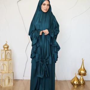 TEAL SATIN SET ISDAL