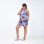 Sleeveless Printed Satin Pajama Set – Hot Shorts with Pockets, Soft & Summer-Ready