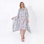 White Floral Cotton Nightgown