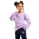 Purple Sweatshirt with “Pink heart ” Print 💜💗