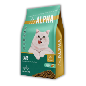 Alpha Cat Premium High Quality Dry Food for Adult Cats with Poultry Flavor