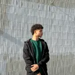 Zip up hoodie Oversize Black