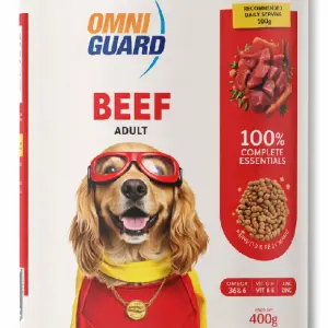 Omni Guard Adult Dog Food with Beef Flavor 400gm