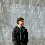 Zip up hoodie Oversize Black