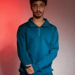 half-zip hoodie Petroly