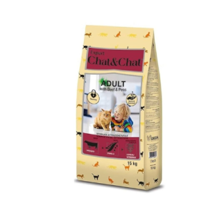 Chat & Chat Adult Cat Dry Food With Beef & Peas