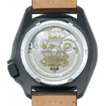 SEIKO Men's Hand Watch 5 SPORTS Brown Leather Band, Grey Dial SRPF21K1