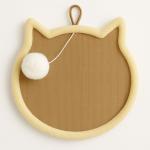 "Framed Cat-Shaped Scratching Board"