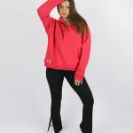 Oversized Women's Magenta Hoodie