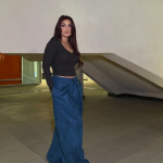 Suede Wide-Leg Pants