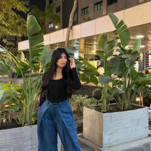 Suede Wide-Leg Pants