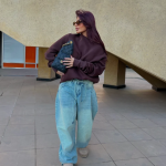 Baggy Tie-waist pants light dirty