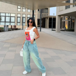 Baggy Tie-waist pants light dirty