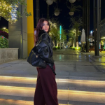 Wool-Textured Pants Maroon