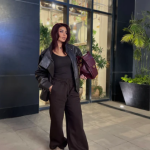 Baggy Balloon Melton Pants Black