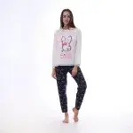 Printed Summer Pajama Set – Soft Cotton Blend with Long Sleeves