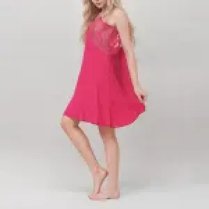 Clearance Outlet, Lingerie Lace Trimmed Sleeveless Nightdress