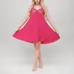 Clearance Outlet, Lingerie Lace Trimmed Sleeveless Nightdress