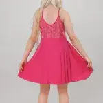 Clearance Outlet, Lingerie Lace Trimmed Sleeveless Nightdress