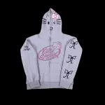GRAY KITTY SAVAGE ZIP HOODIE