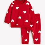 Red Tracksuit with White Heart