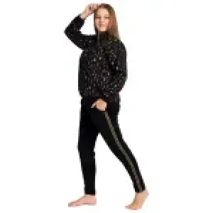 Casual Pajamas, Lounge Pajamas, Mix & Match Sets, Other Pajamas, Pajamas Women’s Winter Pajama Set Black Pajama